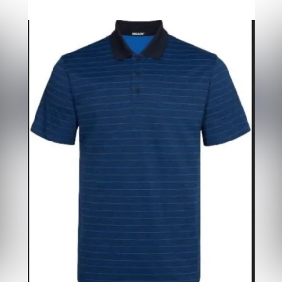 BRADY Men's Golf Striped Polo Shirt Stone Striped XXL - Picture 1 of 8